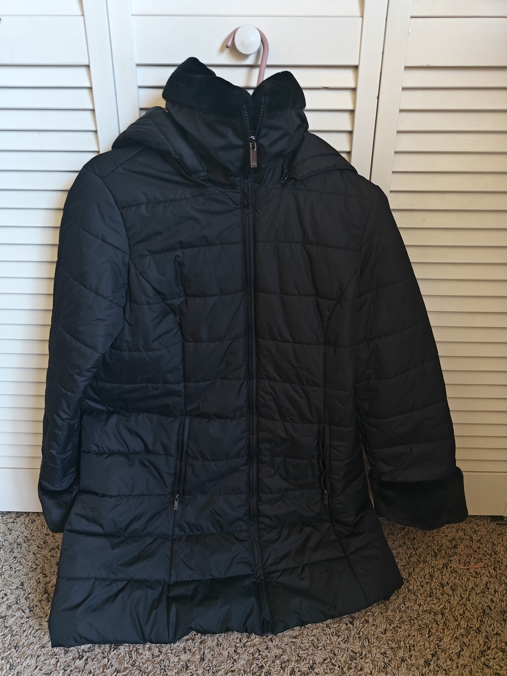 Women's Winter Puffer Coat from Dennis Basso, Size Small